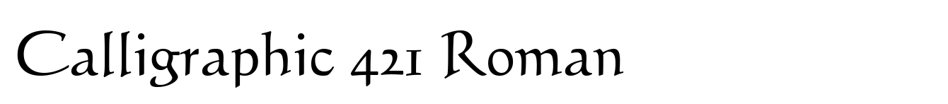 Calligraphic 421 Roman image